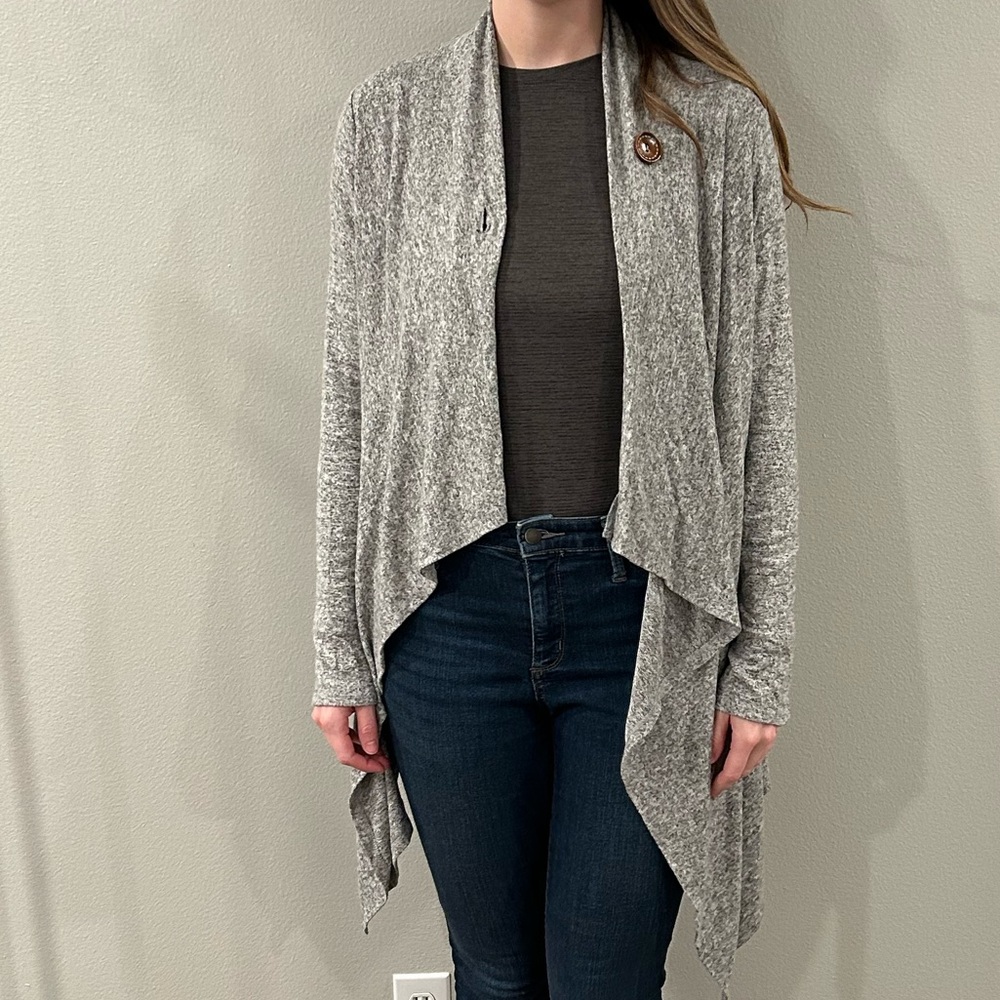 Unique gray cardigan/sweater